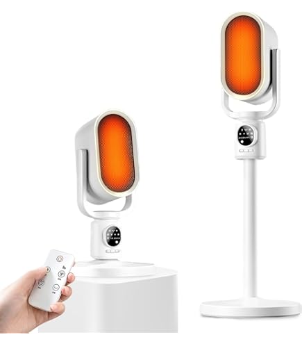 Amazon | セラミックヒーター 3D首振り サーキュレーター式電気ファン