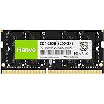 最終！Hanye SD4 16GB DDR4 3200MHz メモリ Hanye ノートPC用メモリ PC4-25600(DDR4-3200) 16GB SODIMM Hanye 1.2V