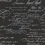 Brewster 2532-20461 Ferdinand Poetic Script Wallpaper, Black by Brewster