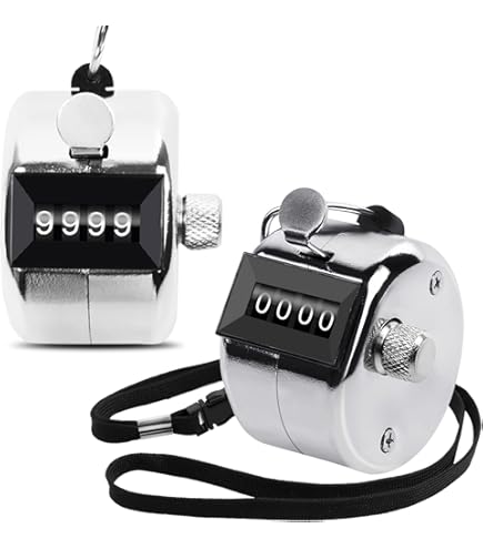 Uxcell Golf Pitch 4 Digit Number Clicker Hand Held Tally Counter Bla