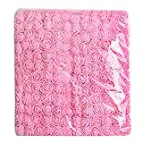 Fenteer 約144個　ミニチュアローズ　フラワー　造花　結婚式　花束　DIY　工芸品　装飾　バラ　結婚式　パーティー　ベビーシャワー　バレンタインデー　多色選べる - ピンク