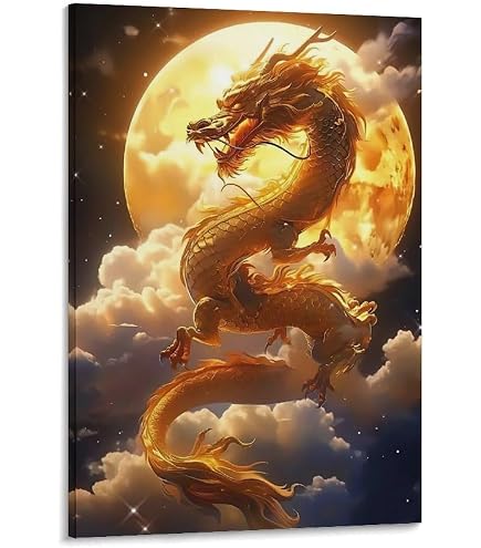 Amazon.co.jp: 新月紫紺大アート 人生が前に進むときに支えてくれる龍
