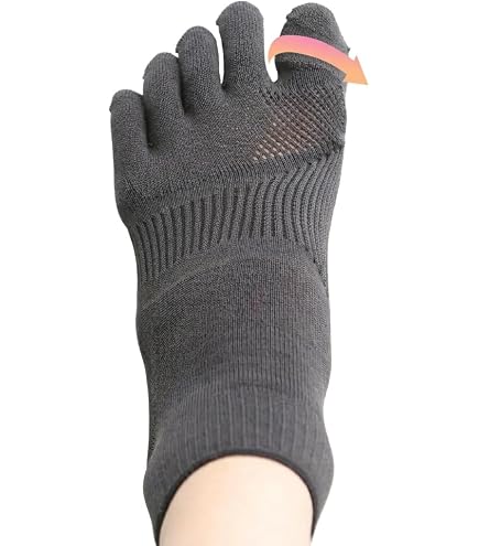 Amazon.co.jp: ゆびのばソックス レギュラー ブラック Sサイズ 足長(22