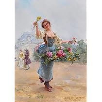 Amazon.co.jp: 18 枚の絵画 ルイ マリー シュライバー 花売りの