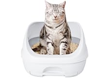 【Amazon.co.jp限定】デオトイレ 猫用 トイレ ハーフカバー 本体セット シルキーホワイト おしっこ ペット用品 ユニチャーム