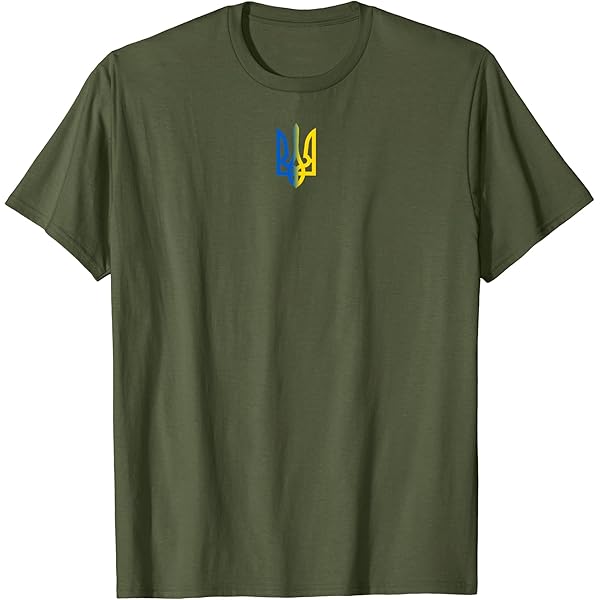 ウクライナ Amazon | ウクライナの紋章 Wolodymyr Selenskyj Trident 右胸 T
