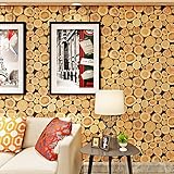 (ハンメロ)HANMEROリビング 部屋 ふすま diy リフォーム用おしゃれな木目壁紙 ナチュラル&シンプル 木のもくめ のりなし はがせる ビニールクロス 1ロール（53cm×10m）自然木材の色