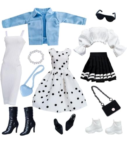 22センチドール服セット　　472 Amazon.co.jp: 702／22cmドール服コーディネート7点セット : おもちゃ