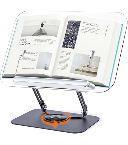 360℃回転可能 ブックスタンド 1つ4～5000円 Amazon | Nulaxy 360度回転ブックスタンド 読書用 調節可能な竹の