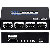 分配器・切替器 HDMI 1x4 Splitter Amazon.co.jp: HDMI Splitter 1x4 HDMI Splitter 1 in 4 Output
