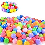 (5.5cm, 100pcs) - 100pcs 5.5cm Colourful Ocean Ball Soft Plastic Playing Ball Toy Fun Outdoor/Indoor