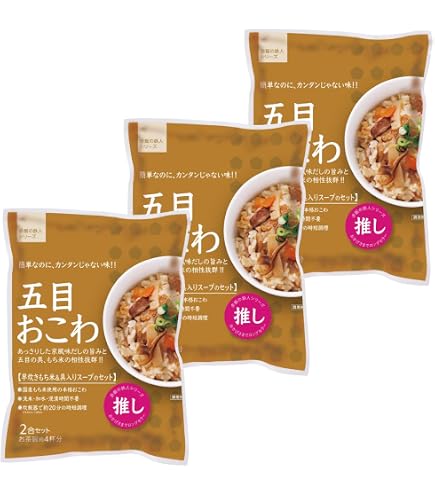 Amazon | 五目おこわの素 日本食研 五目 おこわの素 もち米付き 1袋