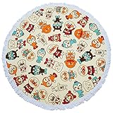 【直径120cm】2017年 夏物 アンパンマン 円形タオルケット Anpanman クリーム◇120cm