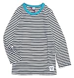 【KUT】コットンフライス長袖Tシャツ キッズ 男の子 女の子 ボーダー 無地 韓国子供服のマリンキャッスル100cm110cm120cm130cm 120cm (ボーダー)ネイビー×アイボリー