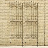 アイアンローズフェンス ハイタイプ 高さ220cm×幅62cm 2枚セット ダークブラウン IFROSE-220-2P