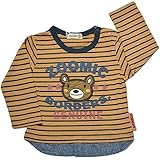2016年 秋冬 ZOOMIC ズーミック ボーダー アップリケ 長袖Ｔシャツ くま オレンジ◇95cm