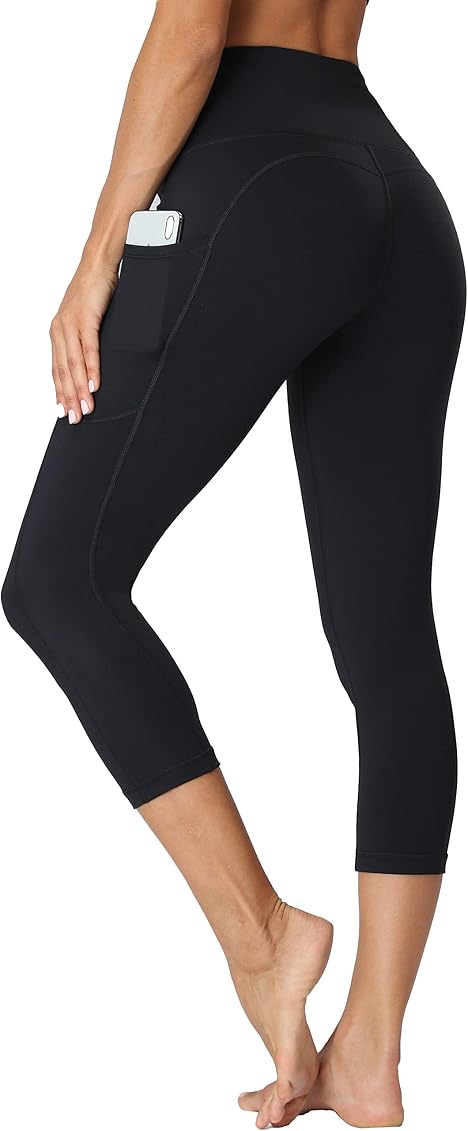Oalka Women's Yoga Capris Running Pants 