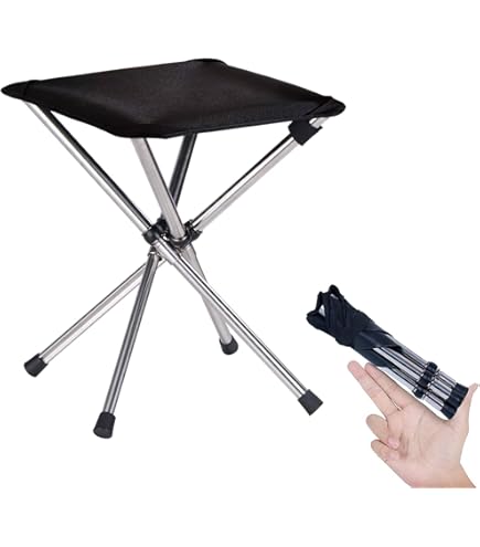 屋外ポータブル折りたたみスツール Amazon.co.jp: 大型屋外ポータブル折りたたみスツール、三脚釣り