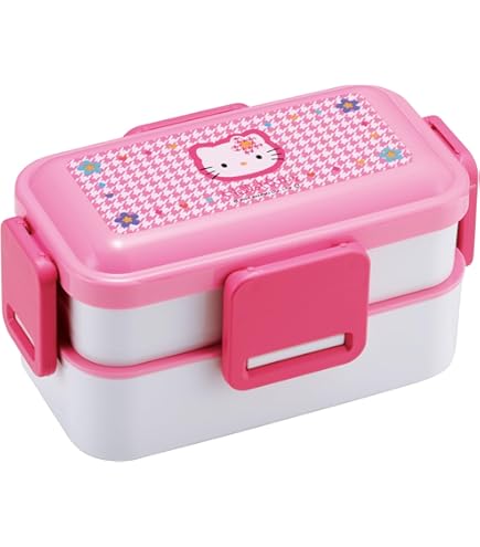 Amazon.co.jp: ハローキティ[お弁当箱]スリム2段ランチボックス