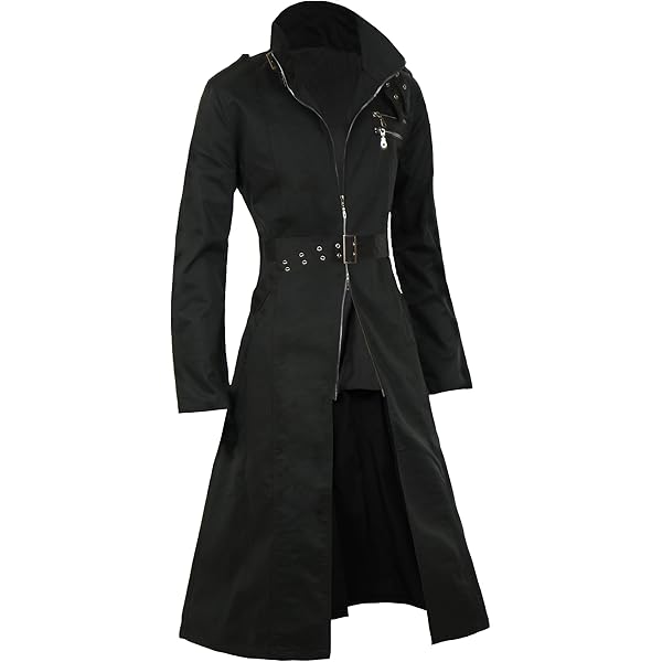 Amazon | [CrossWorld] 膝下ロングコート メンズ トレンチコート