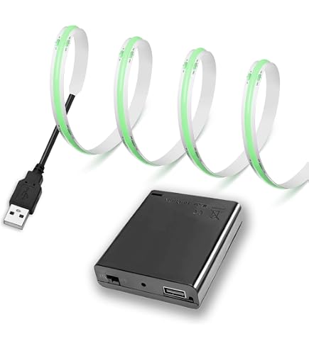 フレキシブルLEDストリップライト 5m x 2本 AC-DCコンバータセット Amazon.co.jp: 【Rye】 LEDストリップライト電池ボックス付き DC5V COB