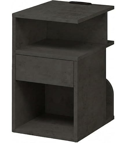 Amazon.co.jp: サイドテーブル ベッド横 完成品 スリム 30cm ベッド