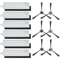 HKCH High Efficiency Filter\u0026Sponge Filter Side Brush kit Replacement for ECOVACS  DEEBOT Slim DA60 SLIM2 DA5G Slim NEO Robotic Vacuum Cleaner -Total 18 Pcs  (Filter+Side Brush) : Amazon.sg: Home