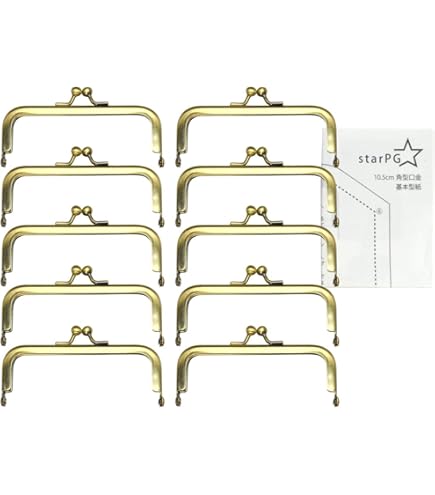 0202 カラフル口金 10.5cm角型 10色セット 0202 カラフル口金 10 5cm角型 10色セット 型紙付｜Yahoo!フリマ