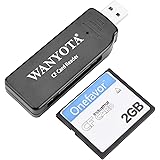 WANYOTA USB 対応 CFカードリーダー Type-A USBコネクタ、CFポート 高速転送 ブラック