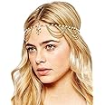Chargances Women Head Chain Gold-tone Rhinestone Crystal Bridal Head Chain Wedding Hair Accessorie Indian Costume Jewelry Egy