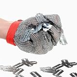 新品促銷！Inf-way 防刃グローブ、防刃手袋、防刃、メッシュグローブ、ステンレン手袋、金属グローブ、金属手袋、ステンレスメッシュ手袋 ステンレスメッシュグローブ (M)
