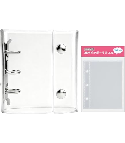 Amazon.co.jp: Hueapion シール帳 透明 女の子 はがせる A8サイズ 3穴