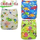 Ohbabyka3点セット おむつカバー サイズ調整可 ベビー 赤ちゃん キッズ 布おむつカバー 布オムツカバー 男の子 女の子 かわいい 保育園 入園準備 入園グッズ 入園 準備 布おむつ フリーサ