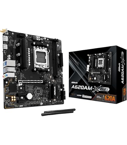 ASRock マザーボード A620AM-HVS AMD Ryzen ASRock A620AM-HVS AMD Ryzen 9000/8000 / 7000 Series CPU Compatible