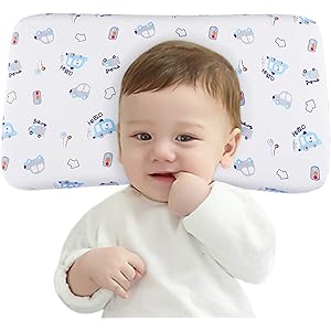 Adokoo ベビーまくら 向き癖防止枕 絶壁頭 斜頭 変形 猫背 寝姿を矯 正 頭の形が良くなる 男女兼用 汗とり 快…