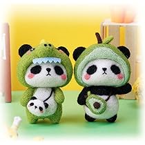 羊毛フェルト　猫とパンダ　ハンドメイド 羊毛フェルトキット 『ニードルフェルトでつくる パンダ H441