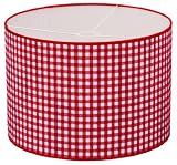 Taftan Checks 7mm Pendant Lampshade Diameter 35cm (Big, Red) by Taftan