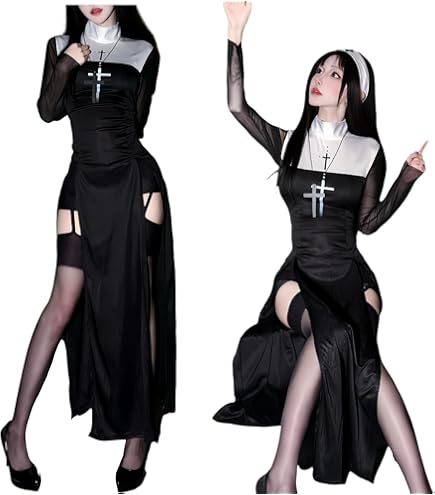 【マリームーン】◆コスプレ◆シスター　ゴシック　セクシー　黒　メイド◆ マリームーン】◇コスプレ◇シスター ゴシック セクシー 黒