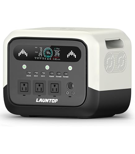 Amazon.co.jp: LAUNTOP ポータブル電源 2400W 大容量 2048Wh リン酸鉄