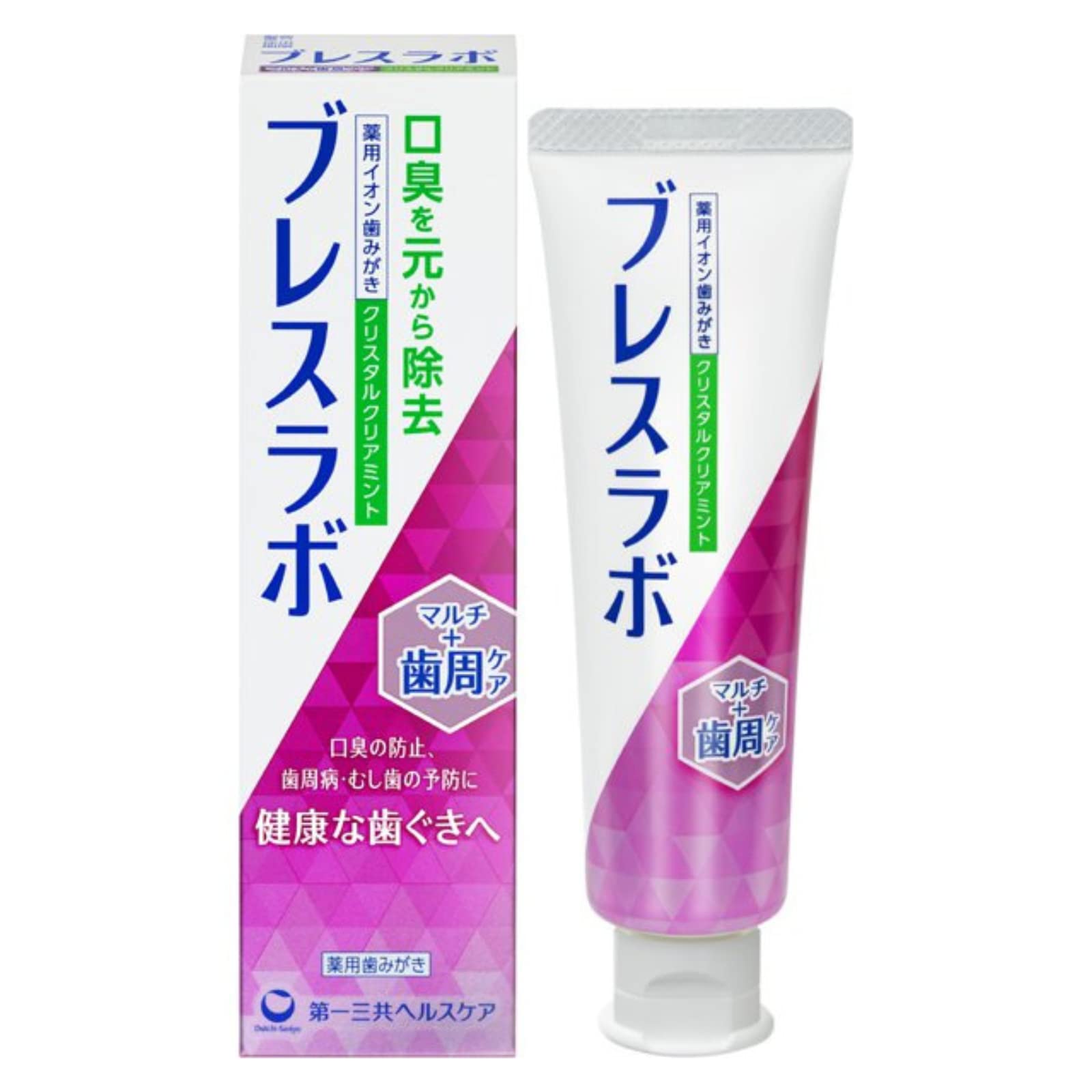 【46%OFF】【586円】 ブレスラボ マルチ+歯周ケア 薬用歯磨き粉 クリスタルクリアミント 90g