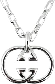 ネックレス メンズ ブランド SBG エンブレム チェーン ネックレス 金 銀 ペンダント トップ (シルバー3)