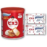 ビスコ 保存缶 bisco glico 乳酸菌クリームサンド ビスケット 長期保存 非常食 保存食 防災 備蓄 個包装 30枚 江崎グリコ