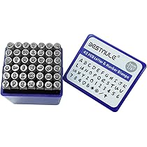 Amazon.co.jp: BESTNULE 42個 メタルスタンプキット 数字と文字