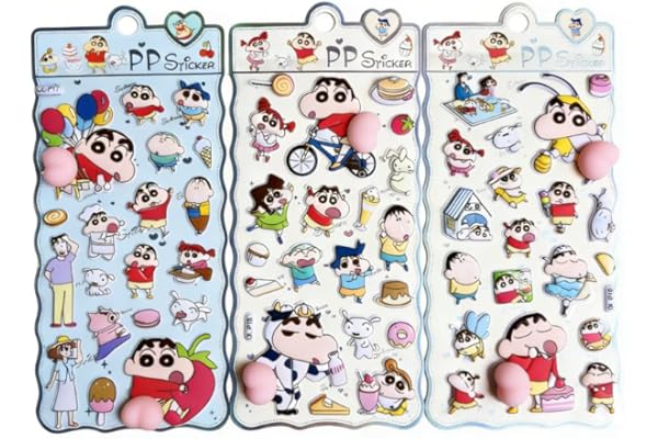 loong おしりぷにぷにシール かわいい ぷくぷく キャラクター 3D マシュマロ ふわふわ もちもち もっちりスクイーズ ステッカー シール帳 デコレーション 3セット W