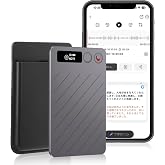 AIボイスレコーダー 64GB 小型 自動文字起こし ChatGPTによる自動要約 マインドマップ 35h長時間録音 iphone&Android対応 | ICレコーダー Bluetooth5.3 ワンボタン録音 AI人声強化 議事録自動作成 通常録