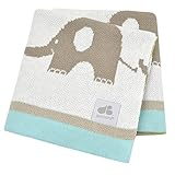 Just Born Jacquard Sweater Blanket, Elephant by Just Born [並行輸入品]