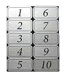 テーブル ナンバー プレート 5枚セット 40x20mm (1から5を各1枚づつ)