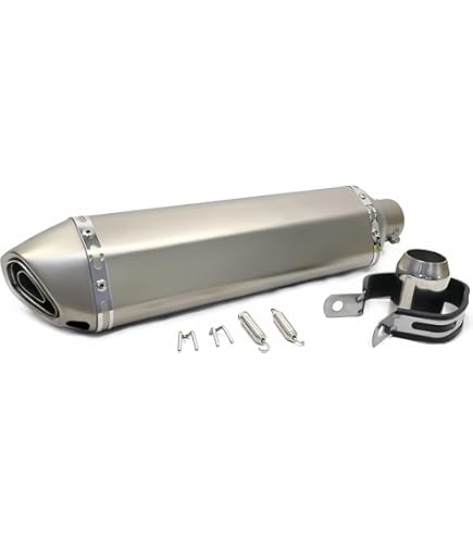 Amazon | スリップオンマフラー バイクサイレンサー 汎用 長さ470mm