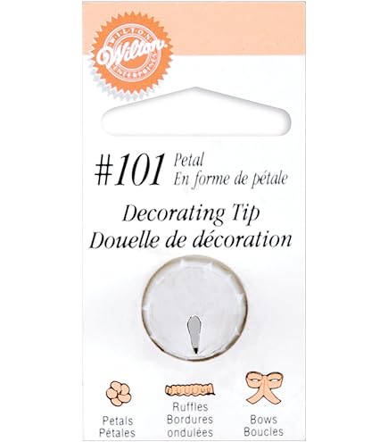 公式]Wilton(ウィルトン) ウィルトン ドロップフラワーチップ 2D 口金 LRG Wilton デコレーティングチップ、No.125 花びら(チップ2個入り)2