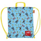 アスナロ（バッグ） Curious George（ジョージ）ナップサック 体操着入れ 巾着 入園 キッズ 男の子F サックス